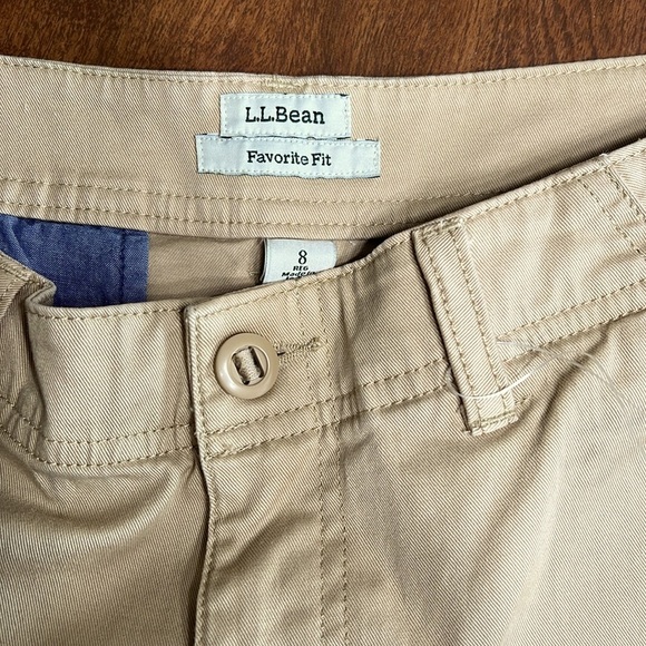 L.L. Bean Tan Classic chino short NWOT tan Size 8 - Picture 4 of 4